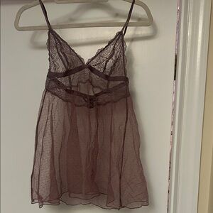 Victoria's Secret Sheer Lace Chemise in Purple